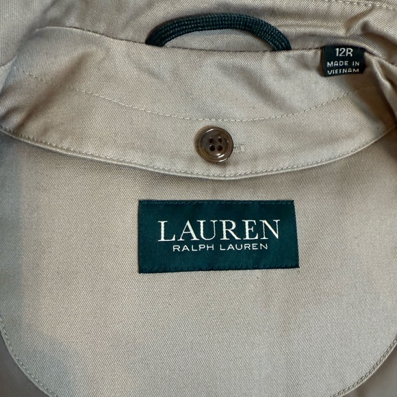 Ralph Lauren Boys Classic Beige Trench Coat Overcoat Size 12 All Weather - Picture 7 of 13